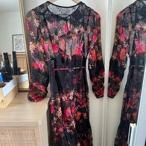 Johnny Was Floral lace Maxi Dress